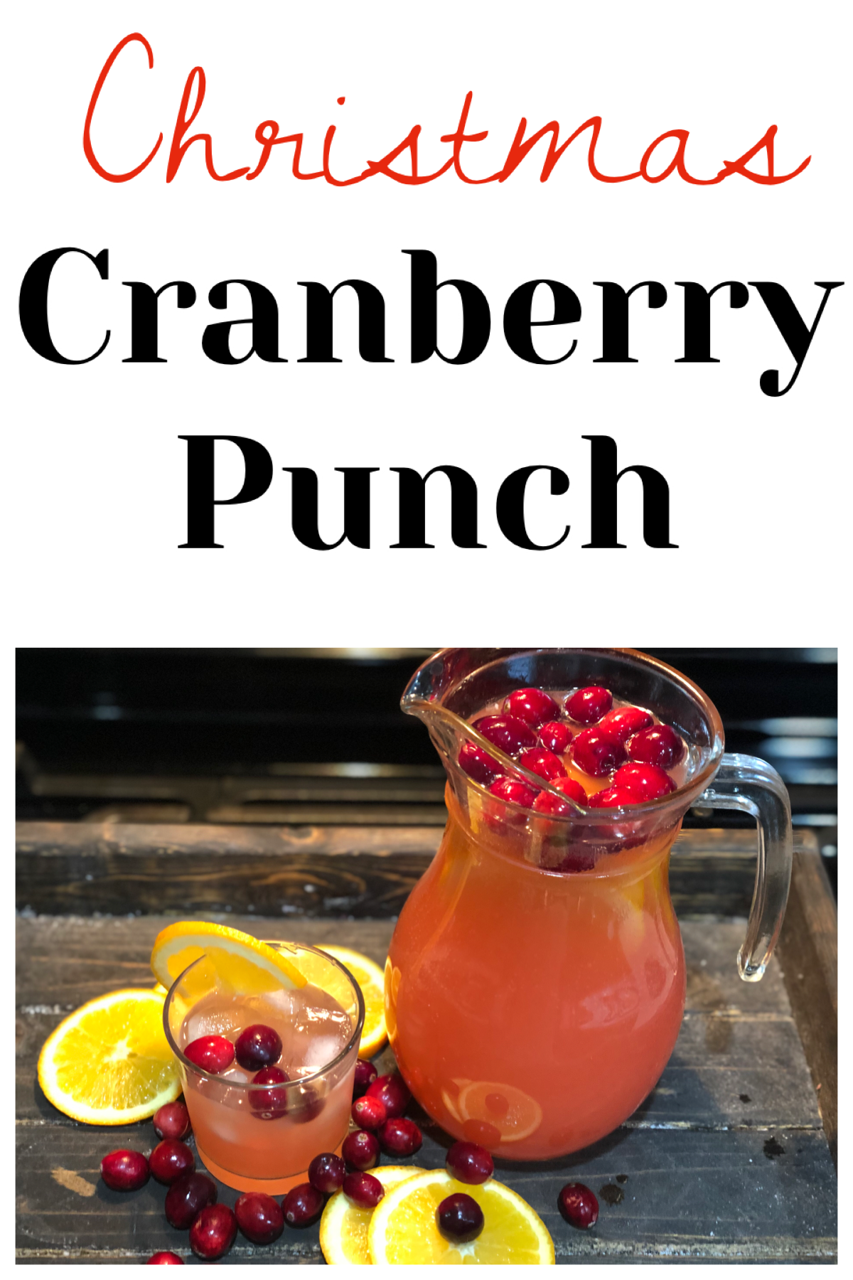 Christmas Cranberry Punch, this nonalcoholic drink is sure to be a hit at your next holiday party! FrugallyFantastic.com