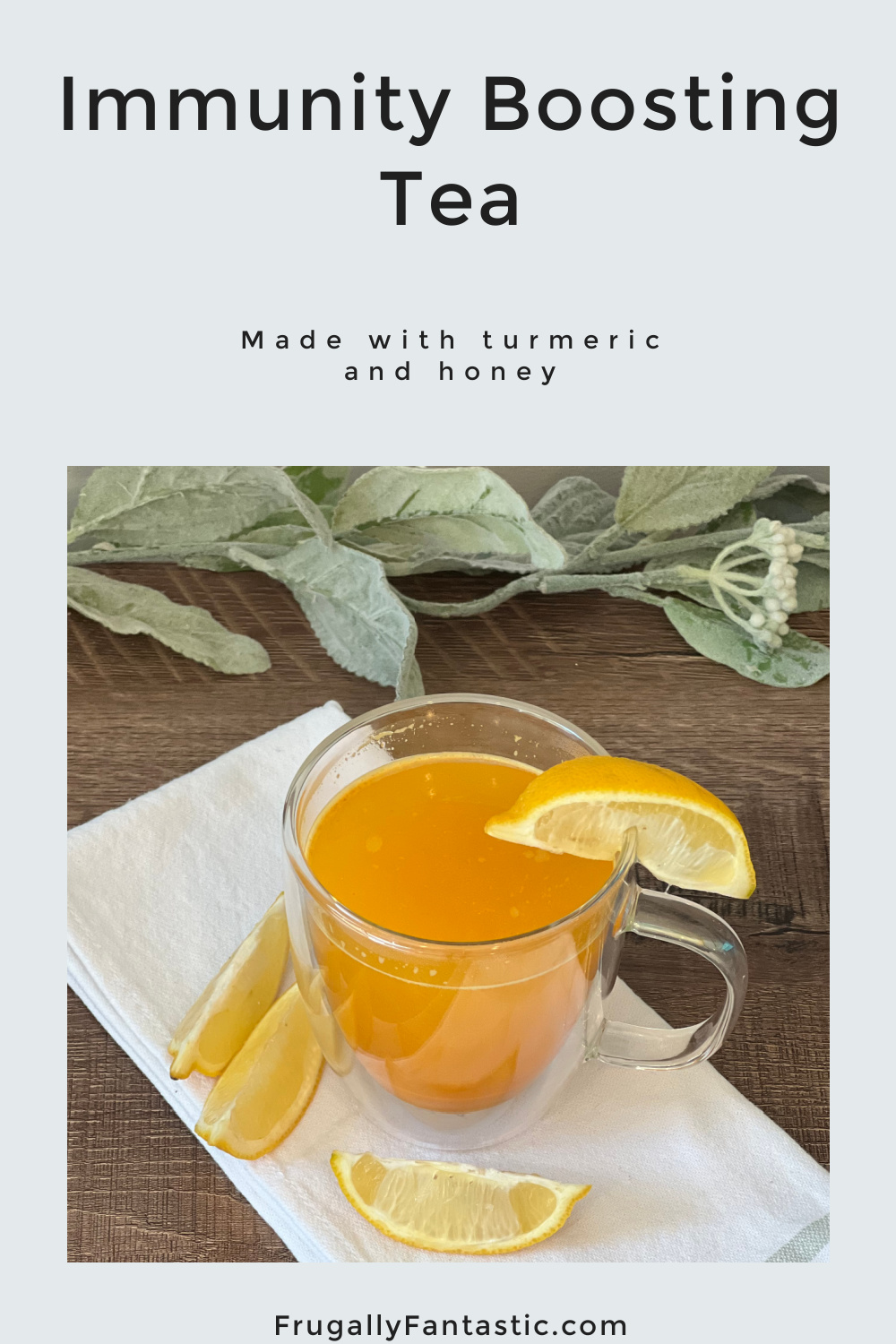 Turmeric tea made with honey and turmeric