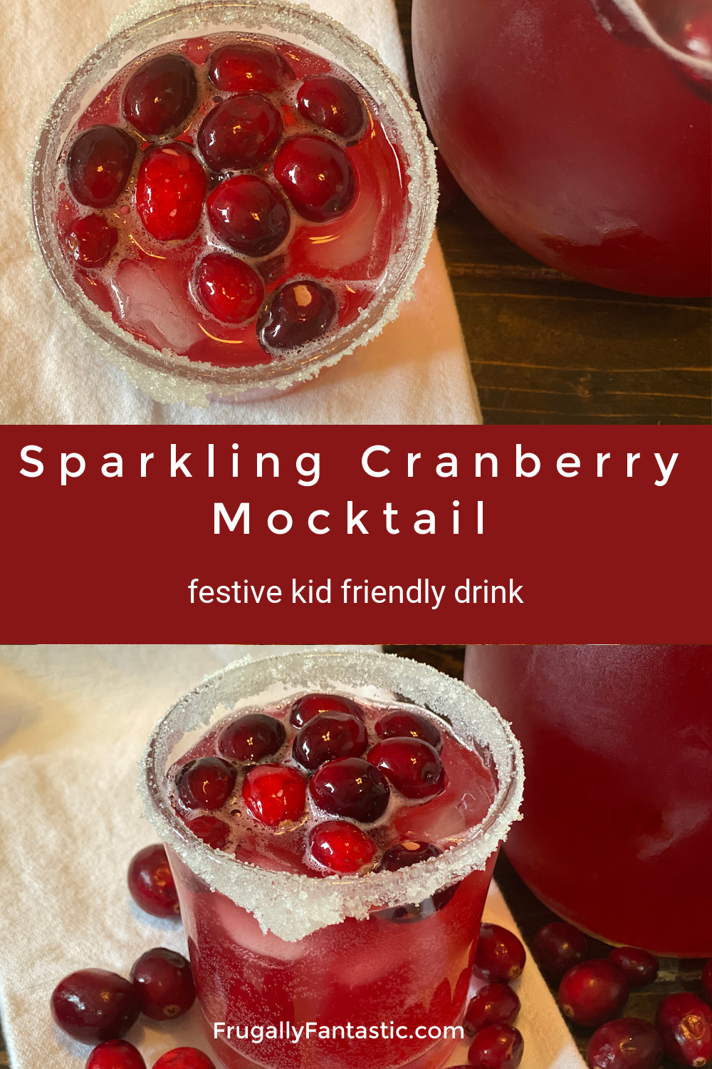 Sparkling Cranberry Mocktail FrugallyFantastic.com